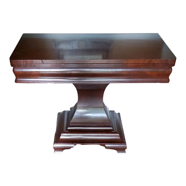 19th Century Vintage American Empire Game Table in the Grecian Style For Sale