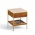 Paul McCobb for Calvin Irwin Group Model 8714 Mid Century Bleached Mahogany, Cane, Brass and Travertine Nightstand - Pair For Sale - Image 11 of 13