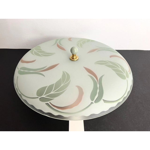1940s Art Nouveau Leafy Ceiling Light For Sale - Image 12 of 18