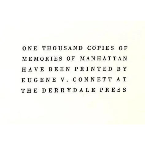"Memories of Manhattan in the Sixties and Seventies" 1928 Harris, Charles T. For Sale In New York - Image 6 of 12