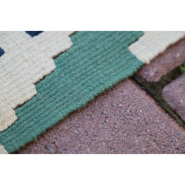 1960s 1960s Rustic Farmhouse Handmade Wool Kilim For Sale - Image 5 of 11