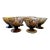 Circa 1960 Seneca Glass "Driftwood" Casual Footed Dessert Cups – Set of 6 For Sale