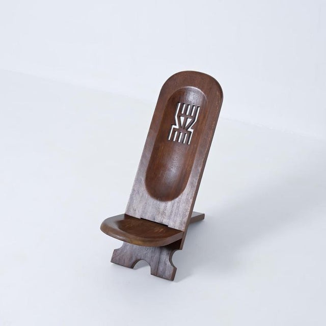 Rustic Wooden African Chair, 1970s For Sale - Image 6 of 18