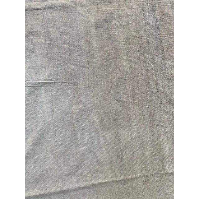 Vintage Indian Modern Khaki Color Flat Rug For Sale - Image 3 of 13