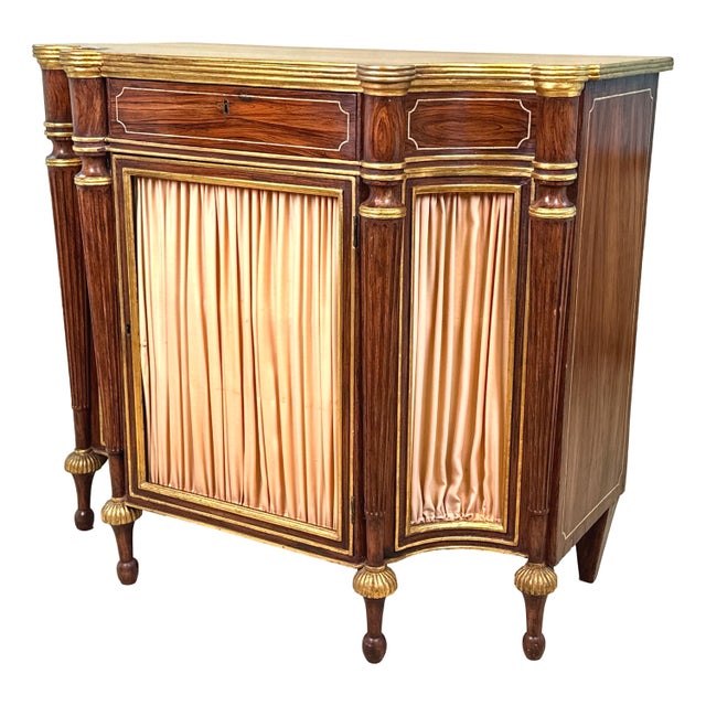 Regency Simulated Rosewood Breakfront Side Cabinet, 1830 For Sale - Image 14 of 14
