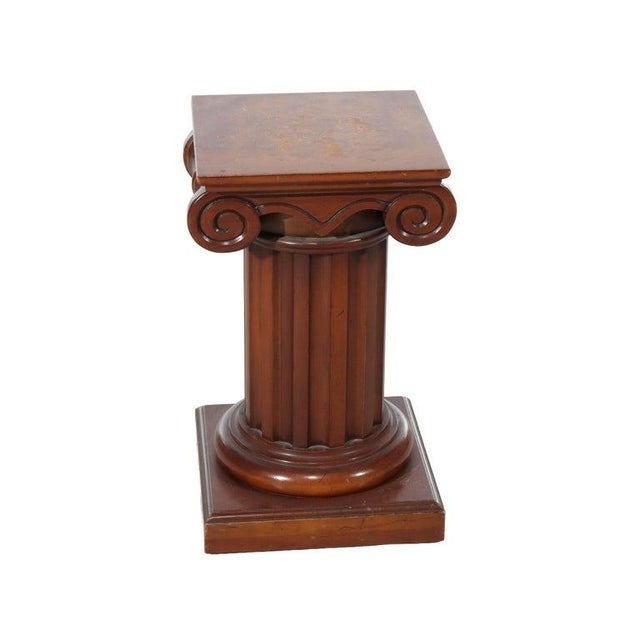 Classical Corinthian Column Style Carved Walnut Pedestal 20thC For Sale - Image 6 of 9