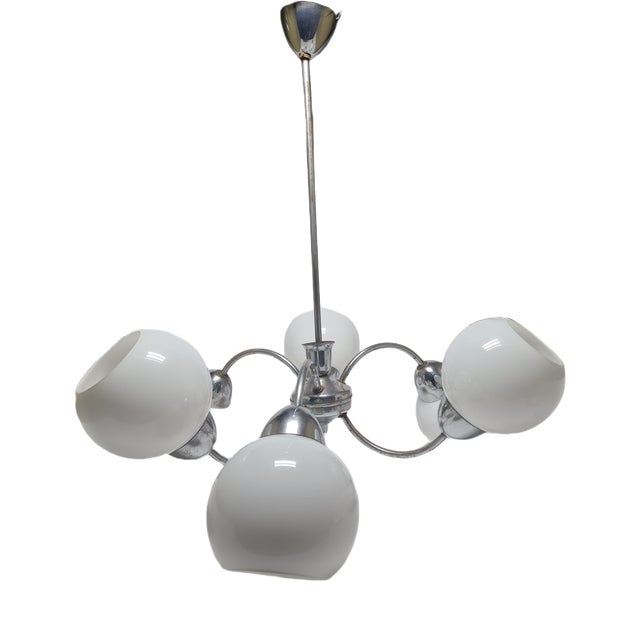 Art Deco Style Chandelier, Poland, 1960s For Sale