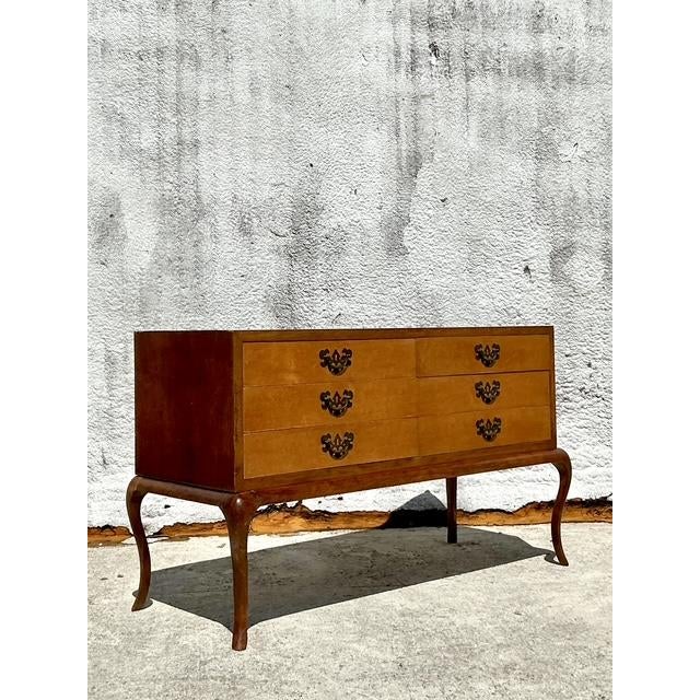 Vintage Italian Low Chest of Drawers For Sale - Image 4 of 8