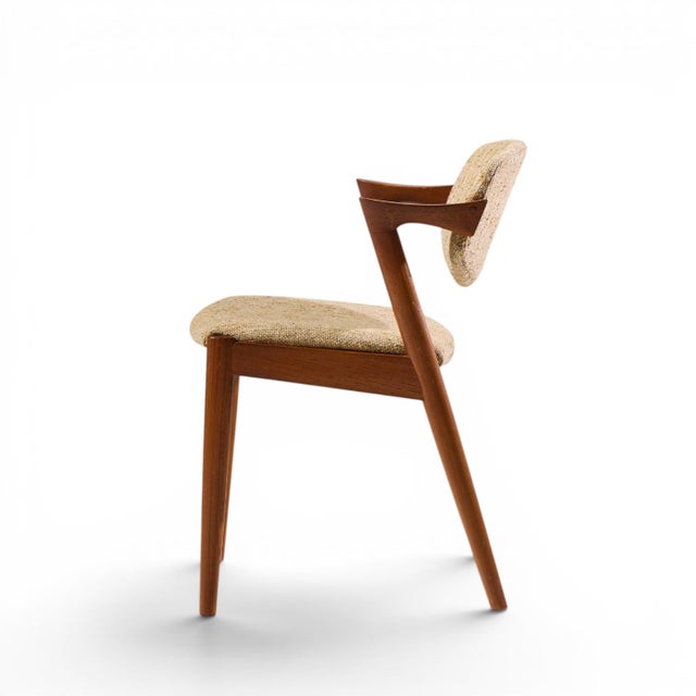 Kai Kristiansen Model 42 Mid Century Danish Teak Z Dining Chairs - Set of 6 For Sale - Image 9 of 10
