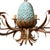 French Verdigris 6-Arm Pineapple Chandelier, 1950s For Sale - Image 3 of 6