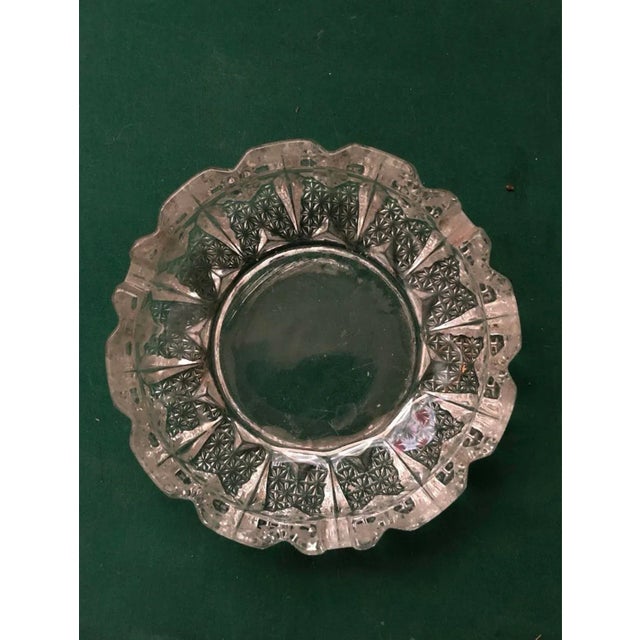 Hollywood Regency 1950s Crystal Ashtray Catchall For Sale - Image 3 of 3