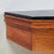 Wood Wall-Mounted Console Table with Drawer in Mahogany and Black Glass, 1960s For Sale - Image 7 of 8