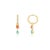 Multi Colored Gemstone Charm Hoop Earrings - a Pair For Sale In New York - Image 6 of 10