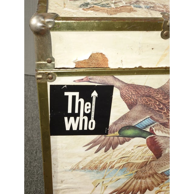 Vintage 16" High Mid Century Modern Storage Box ~ Record Holder Box W Duck Birds For Sale In Los Angeles - Image 6 of 12