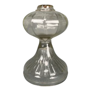 Antique Queen Anne Eagle Electric Clear Glass Oil Lamp Pedestal Kerosene Lantern