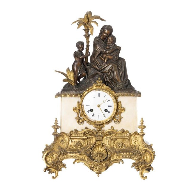 Antique Table Clock, 1800s For Sale - Image 6 of 6