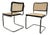 Pair of Marcel Breuer Style Cesca Cantilever Dining Chairs For Sale