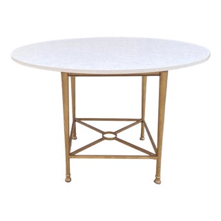 Jerome Outside Dining Table in Reed Brass Finish by Michael Taylor For Sale