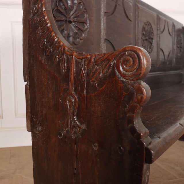 Italian Carved Walnut Bench For Sale - Image 10 of 11