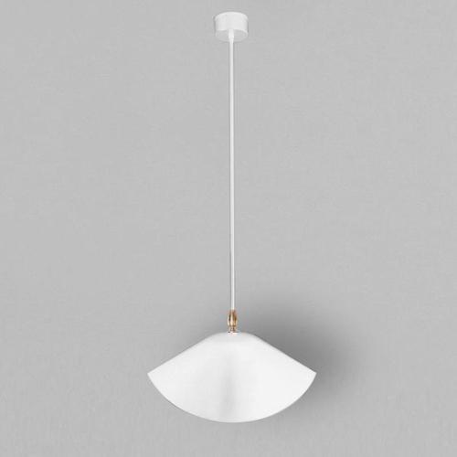 Mid-Century Modern White Library Ceiling Lamp by Serge Mouille For Sale - Image 3 of 7
