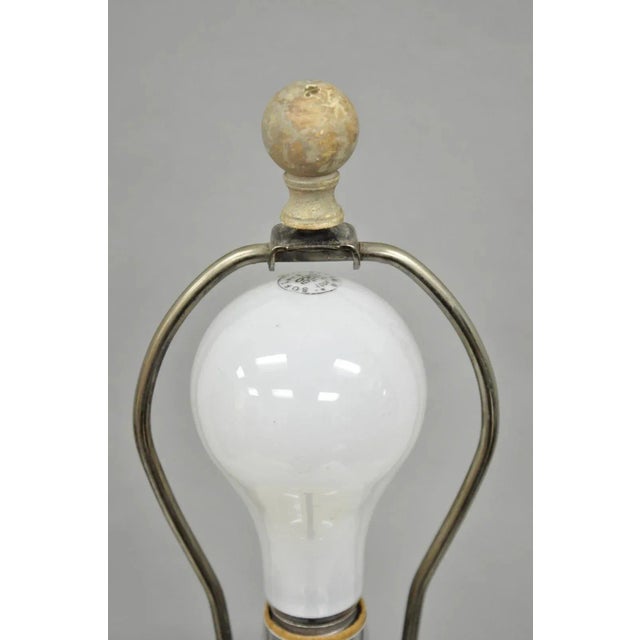 Vintage Contemporary Architectural Ginger Jar Ceramic Porcelain Table Lamp For Sale - Image 9 of 12