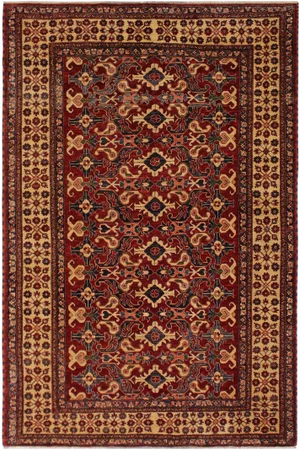 1980s Shabby Chic Vintage Wool Rug -7'8" X 11'2"