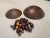 Arts & Crafts Copper Bowls with Ornamental Wooden Pebbles Set For Sale - Image 3 of 3