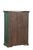 Vintage Indian Painted Teakwood Small Bookcase/Cabinet For Sale - Image 4 of 4
