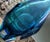 Czechoslovakia 1960's Czech Art Deco Faceted Blue Fishtail Vase - Cobalt Sommerso - Attributed to Moser For Sale - Image 4 of 4