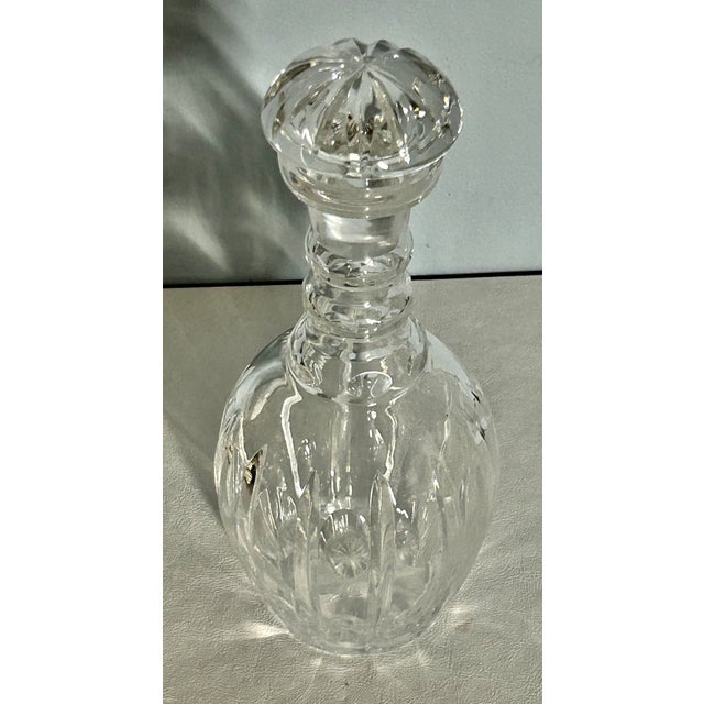 Vintage Traditional Style Cut Crystal Decanter W/Stopper For Sale - Image 12 of 15