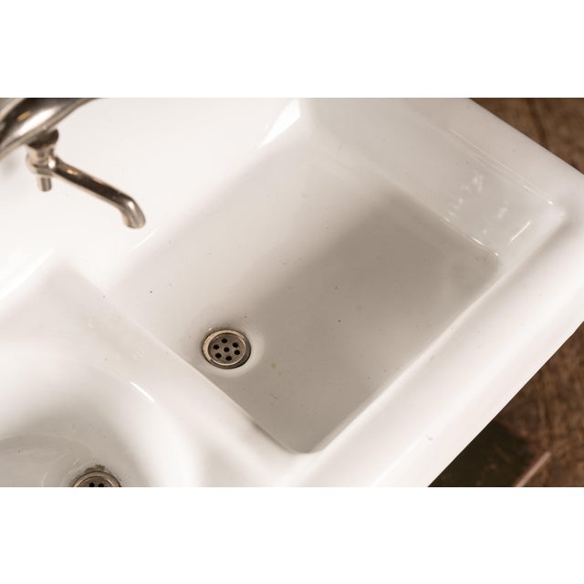 White Vintage Porcelain Sink Salesman Sample For Sale - Image 8 of 9