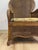 Coastal Wicker Rattan Chair Vintage Beach Scene Cushion Boho Accent Outdoor For Sale - Image 9 of 10