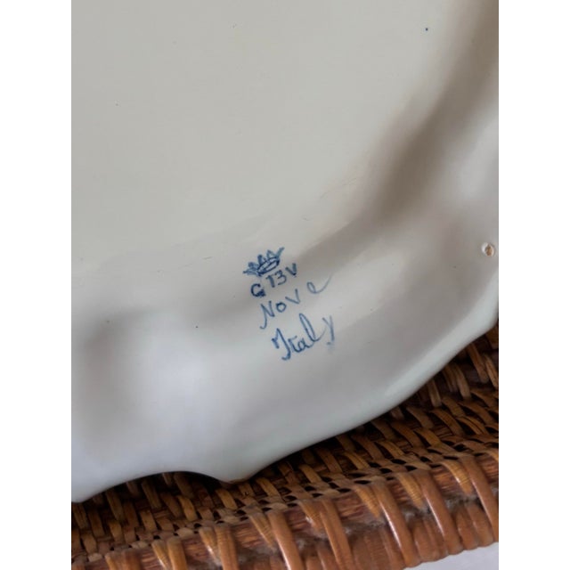 Late 20th Century Late 20th Century Italian Mid-Century Hand Painted Floral Plate For Sale - Image 5 of 6