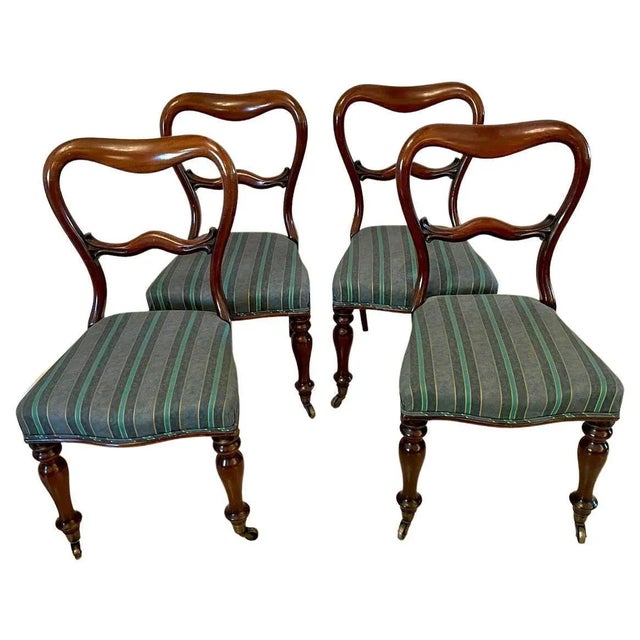 Victorian Mahogany Dining Chairs, Set of 4 For Sale - Image 16 of 16