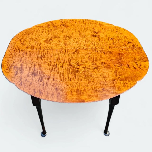 j.l. Treharn Tiger Maple Springfield Dining Table For Sale - Image 9 of 10