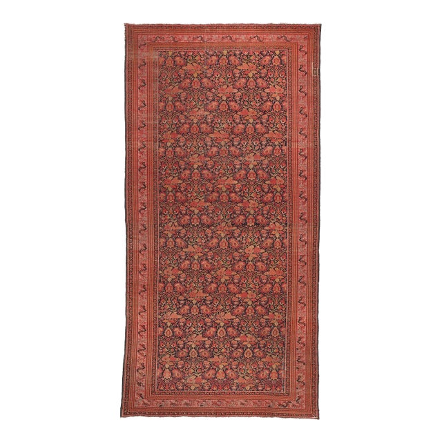 Early 20th Century Antique Persian Malayer Rug, 07'09 X 15'11 For Sale