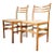 Maple + Woven Rush Italian Chairs - Pair For Sale