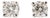 Unisex 14k White Gold 0.44ctw Round Diamond Screw Back Petite Stud Earrings, A Pair For Sale
