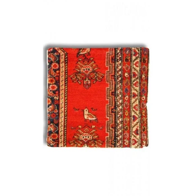 Traditional Vintage Hand Knotted Farahan Rug Pillow K72 Pillow 20" For Sale - Image 3 of 3