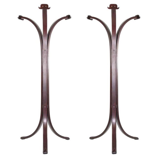 Vintage Italian Burgundy Steel Hangers, 1970s, Set of 2 For Sale - Image 6 of 6
