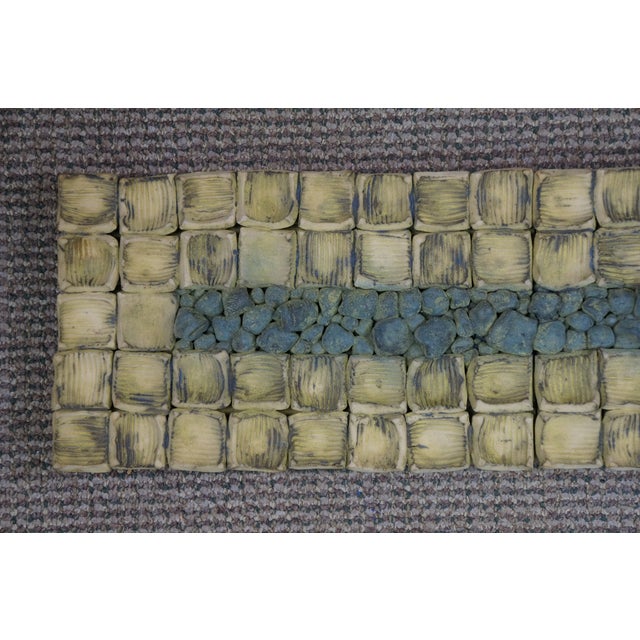 2005 Yelyn Vivoni "Camino Iluminado Ii" Modern Ceramic Tile Hanging Wall Art 43" For Sale - Image 12 of 18