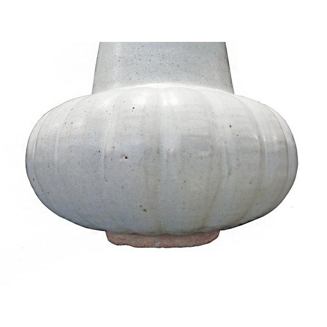 Hand-Crafted Thai Ceramic Vase, White Glaze, For Sale In New York - Image 6 of 11