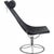 Jetson chair designed by Bruno Mathsson from 2006. The chair is upholstered in black leather and has a chrome frame. The...