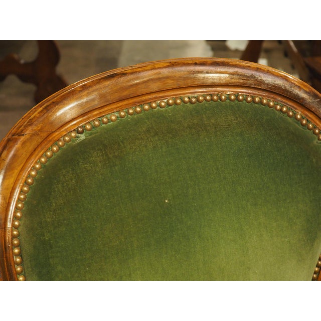 Pair of Antique French Walnut Violin Back Fauteuils, Circa 1885 For Sale - Image 14 of 18