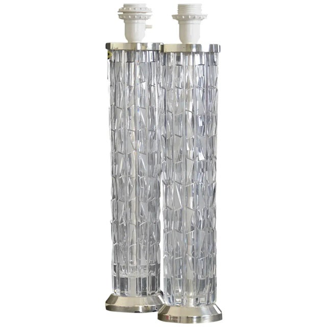 1960s Bohemian Crystal Table Lamps - a Pair For Sale - Image 5 of 5