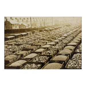 Rail Freight Station in Wales, England, Silver Gelatin Black and White Photography, Circa 1930 by Wide World Photos Agency