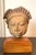 Almond Collection of Three Indian Sandstone Carved Heads of Deities For Sale - Image 8 of 18