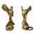 Mid Century Modern Brass Mice Pair For Sale