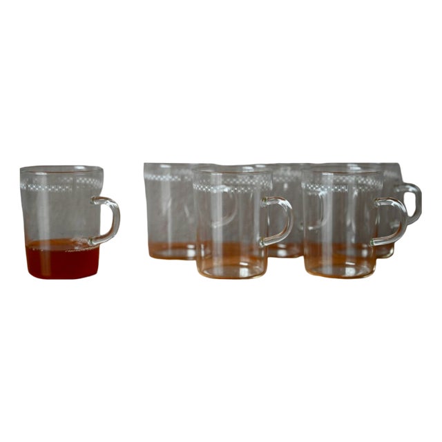 Glass Coffee Set from Schott, Set of 6 For Sale