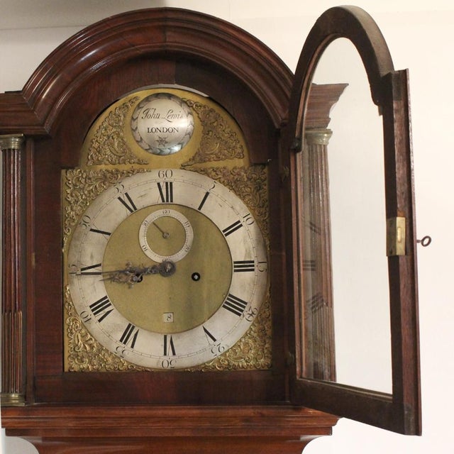 English Grandfather Clock by John Lewis, London, 1770s For Sale - Image 3 of 5